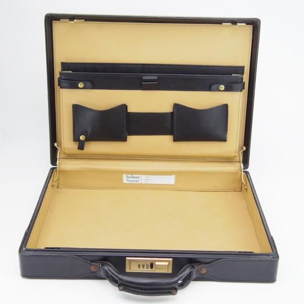 極上★(米)ハートマン/hartmann luggage【定価20万円以上★アタッシュケース】ベルティングレザー/黒/メンズ/ビジネス/バッグ★N5529