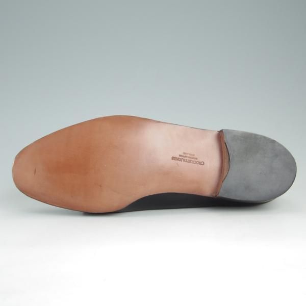 未使用★クロケット&ジョーンズ 9EX【★オペラパンプス】リボンローファー/カーフ/黒/メンズ/Crockett&Jones★e603