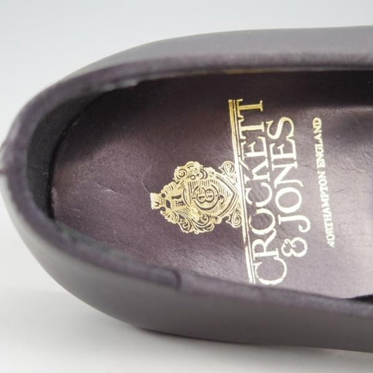 未使用★クロケット&ジョーンズ 9EX【★オペラパンプス】リボンローファー/カーフ/黒/メンズ/Crockett&Jones★e603