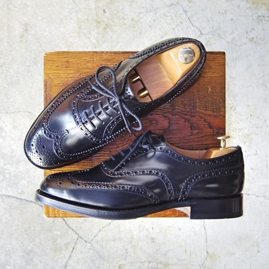 新品★チャーチ 75G/UK7.5【定価￥96,800-★BURWOOD/バーウッド】81ラスト/5都市ロゴ/ポリッシュドバインダーカーフ/黒/Church's★e605