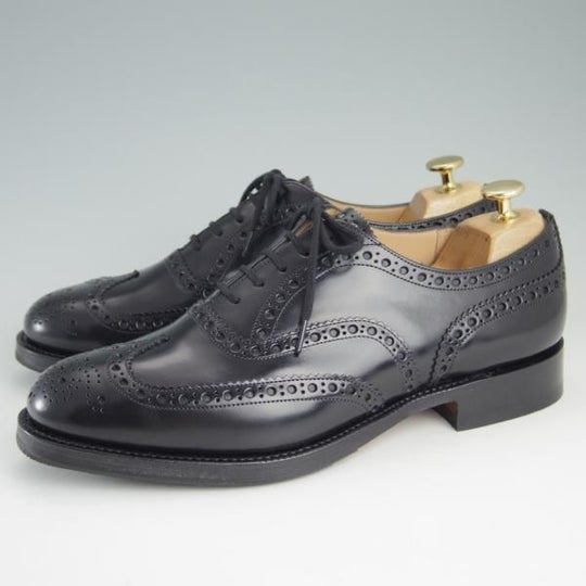 新品★チャーチ 75G/UK7.5【定価￥96,800-★BURWOOD/バーウッド】81ラスト/5都市ロゴ/ポリッシュドバインダーカーフ/黒/Church's★e605