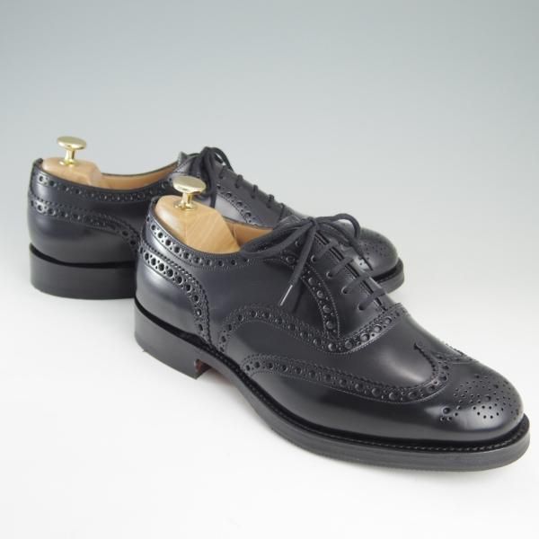 新品★チャーチ 75G/UK7.5【定価￥96,800-★BURWOOD/バーウッド】81ラスト/5都市ロゴ/ポリッシュドバインダーカーフ/黒/Church's★e605