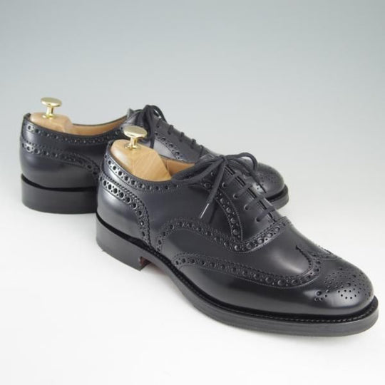 新品★チャーチ 75G/UK7.5【定価￥96,800-★BURWOOD/バーウッド】81ラスト/5都市ロゴ/ポリッシュドバインダーカーフ/黒/Church's★e605