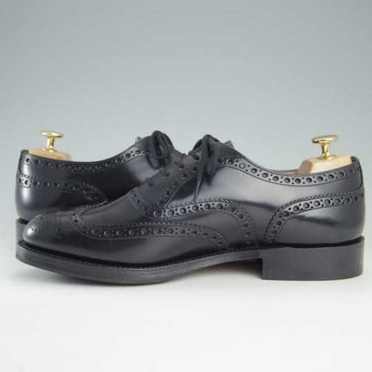 新品★チャーチ 75G/UK7.5【定価￥96,800-★BURWOOD/バーウッド】81ラスト/5都市ロゴ/ポリッシュドバインダーカーフ/黒/Church's★e605