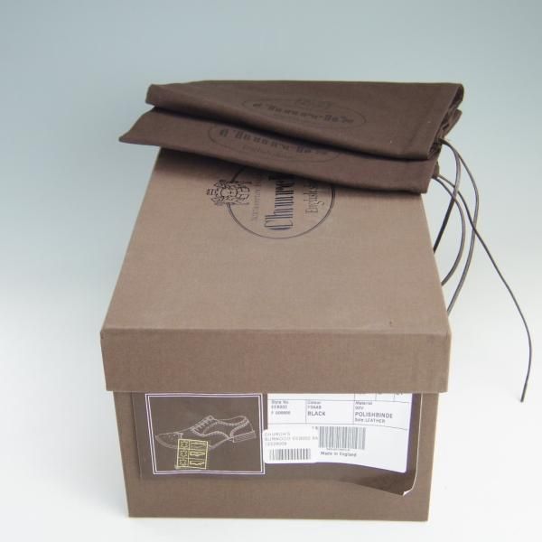 新品★チャーチ 75G/UK7.5【定価￥96,800-★BURWOOD/バーウッド】81ラスト/5都市ロゴ/ポリッシュドバインダーカーフ/黒/Church's★e605