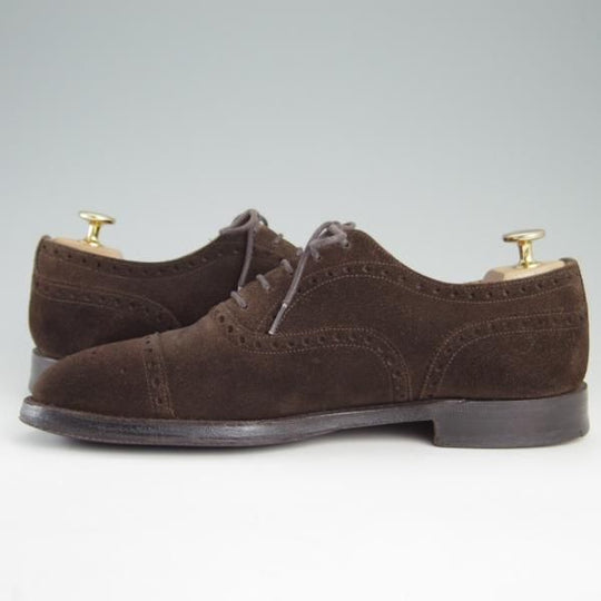 極上★チャーチ 70F/UK7【復刻版★73ラスト仕様/ディプロマット似寄りモデル】Perth/セミブローグ/スエード/DIPLOMAT/Church's★e606