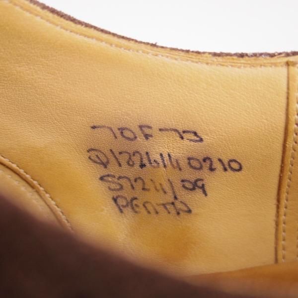 極上★チャーチ 70F/UK7【復刻版★73ラスト仕様/ディプロマット似寄りモデル】Perth/セミブローグ/スエード/DIPLOMAT/Church's★e606