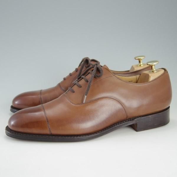 美品★チャーチ 85F/UK8.5【貴重★100ラスト仕様のコンサル/CONSUL】ストレートチップ/ネバダカーフ/TABACCO/茶/メンズ/Church's★e614