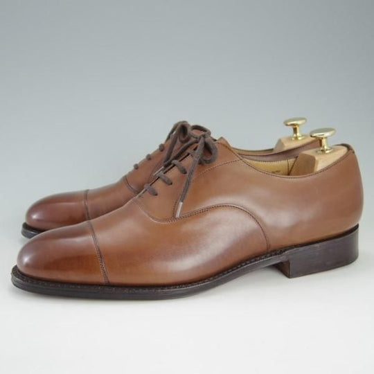 美品★チャーチ 85F/UK8.5【貴重★100ラスト仕様のコンサル/CONSUL】ストレートチップ/ネバダカーフ/TABACCO/茶/メンズ/Church's★e614