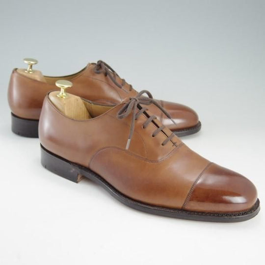 美品★チャーチ 85F/UK8.5【貴重★100ラスト仕様のコンサル/CONSUL】ストレートチップ/ネバダカーフ/TABACCO/茶/メンズ/Church's★e614