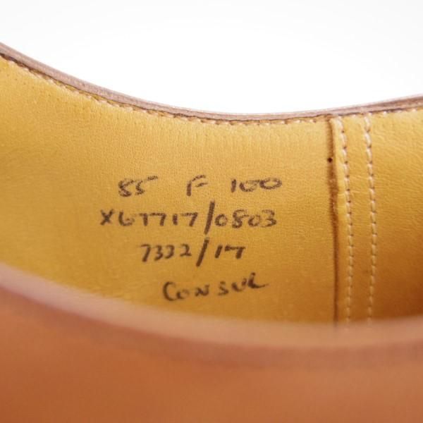 美品★チャーチ 85F/UK8.5【貴重★100ラスト仕様のコンサル/CONSUL】ストレートチップ/ネバダカーフ/TABACCO/茶/メンズ/Church's★e614