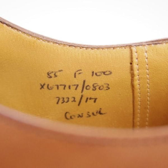 美品★チャーチ 85F/UK8.5【貴重★100ラスト仕様のコンサル/CONSUL】ストレートチップ/ネバダカーフ/TABACCO/茶/メンズ/Church's★e614