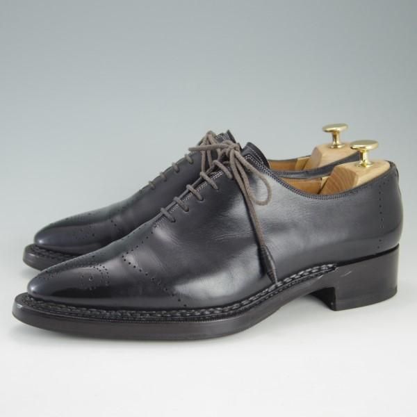 極上★(伊)サントーニ/リミテッドエディション SIZE 7【高額★ノルベジェーゼ製法/Limited Edition】カーフ/黒/Santoni★e615