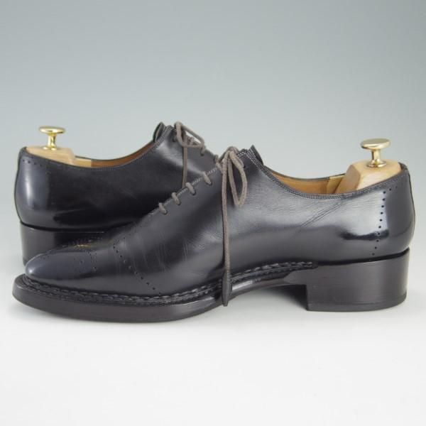 極上★(伊)サントーニ/リミテッドエディション SIZE 7【高額★ノルベジェーゼ製法/Limited Edition】カーフ/黒/Santoni★e615