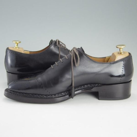 極上★(伊)サントーニ/リミテッドエディション SIZE 7【高額★ノルベジェーゼ製法/Limited Edition】カーフ/黒/Santoni★e615