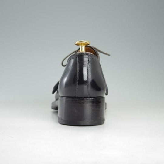 極上★(伊)サントーニ/リミテッドエディション SIZE 7【高額★ノルベジェーゼ製法/Limited Edition】カーフ/黒/Santoni★e615