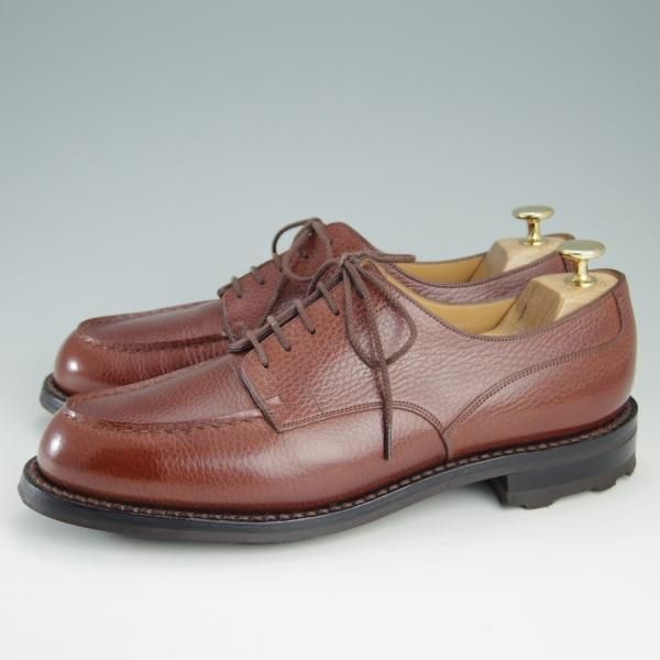 美品★J.M.ウェストン 7.5C【定価￥126,500-★ゴルフ/GOLF】641/31ラスト/Uチップ/グレインレザー/chesnut/茶/Weston/ウエストン★e623