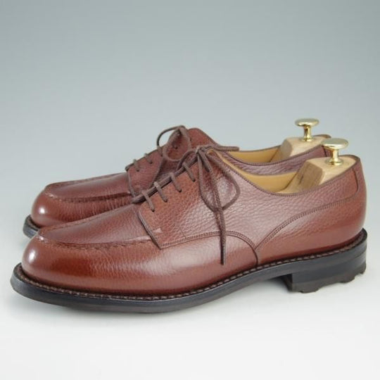美品★J.M.ウェストン 7.5C【定価￥126,500-★ゴルフ/GOLF】641/31ラスト/Uチップ/グレインレザー/chesnut/茶/Weston/ウエストン★e623