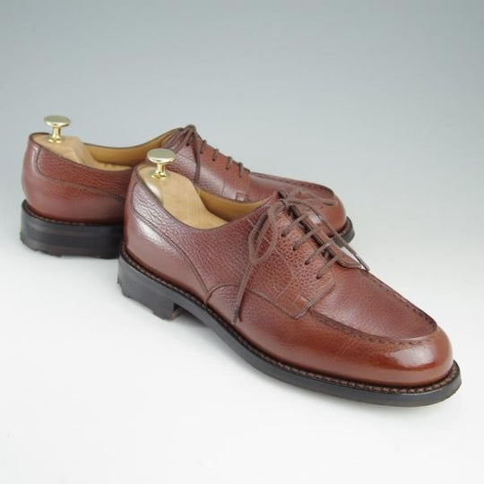 美品★J.M.ウェストン 7.5C【定価￥126,500-★ゴルフ/GOLF】641/31ラスト/Uチップ/グレインレザー/chesnut/茶/Weston/ウエストン★e623