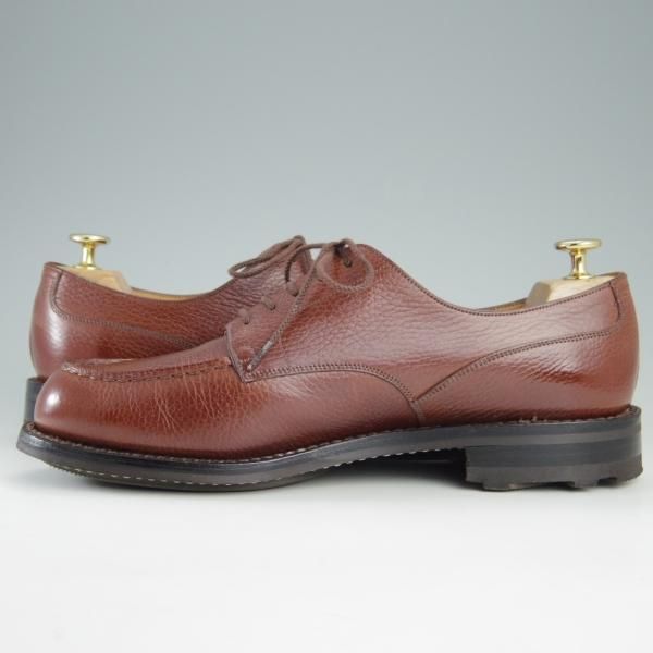 美品★J.M.ウェストン 7.5C【定価￥126,500-★ゴルフ/GOLF】641/31ラスト/Uチップ/グレインレザー/chesnut/茶/Weston/ウエストン★e623