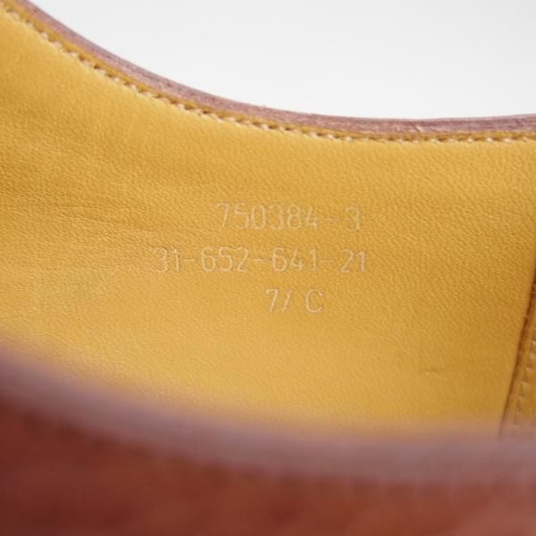 美品★J.M.ウェストン 7.5C【定価￥126,500-★ゴルフ/GOLF】641/31ラスト/Uチップ/グレインレザー/chesnut/茶/Weston/ウエストン★e623