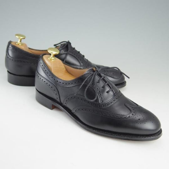 未使用★(英)チーニー(レディース) 4D【定価￥68,200-★フルブローグ/MILLY】ミリー/251ラスト/カーフ/黒/CHEANEY★e624