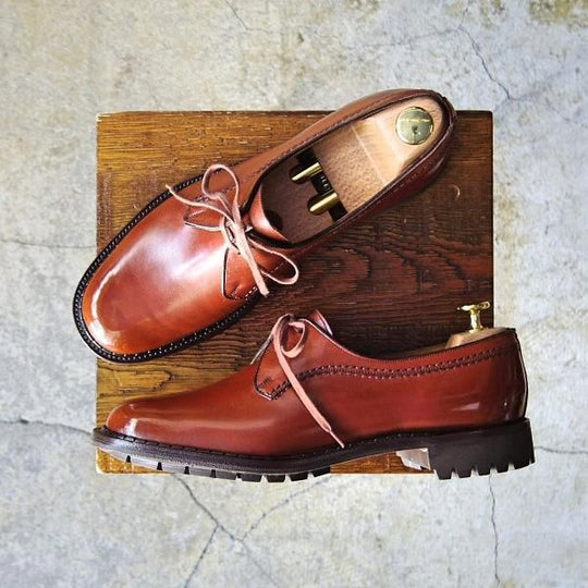 美品★クロケット&ジョーンズ メンズUK6.5程度(レディース26.5cm)【旧ロゴ★SWANネーム/ビンテージ】574ラスト/茶/Crockett&Jones★e627