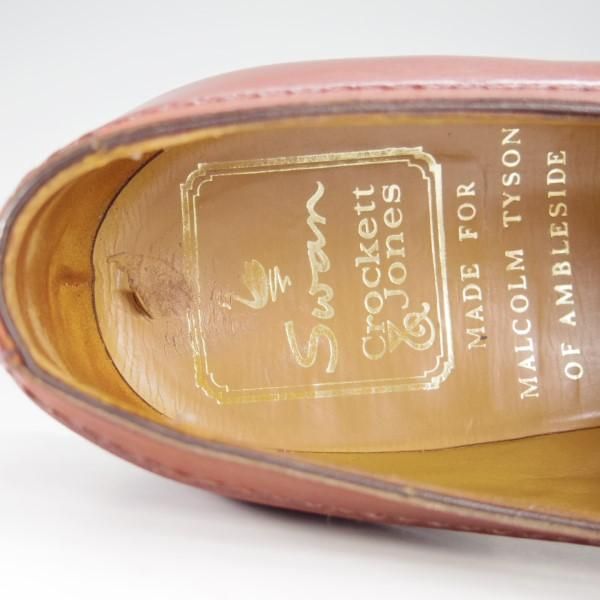 美品★クロケット&ジョーンズ メンズUK6.5程度(レディース26.5cm)【旧ロゴ★SWANネーム/ビンテージ】574ラスト/茶/Crockett&Jones★e627