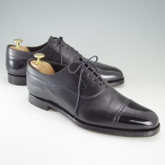 美品★(英)グレンソン 8D【最上級★マスターピース/パンチドキャップトゥ/31997-01】カーフ/黒/メンズ/GRENSON★e629