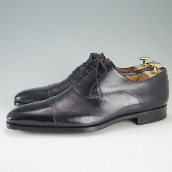 極美品★(スペイン製)マグナーニ SIZE 41【★ボロネーゼ製法/ストレートチップ】12549/カーフ/黒/メンズ/MAGNANNI★e630