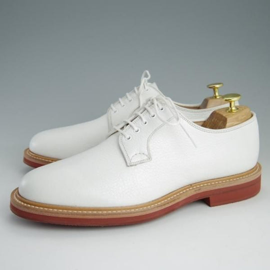 極美品★チャーチ 75F/UK7.5【シャノンと同じ103ラスト★プレーントゥ/5都市ロゴ】FULBECK/グレインレザー/白/メンズ/Church's★e632