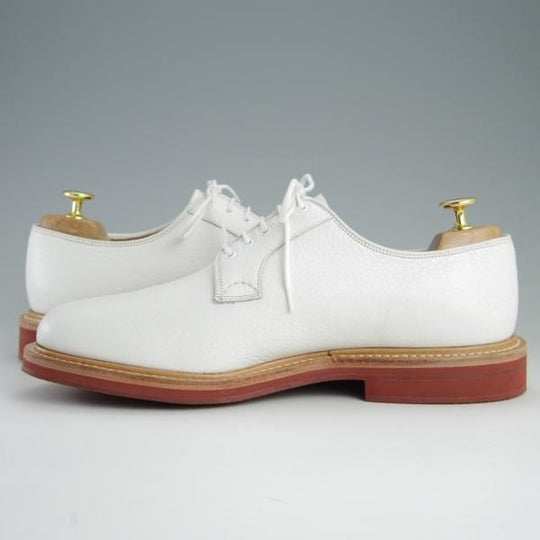 極美品★チャーチ 75F/UK7.5【シャノンと同じ103ラスト★プレーントゥ/5都市ロゴ】FULBECK/グレインレザー/白/メンズ/Church's★e632