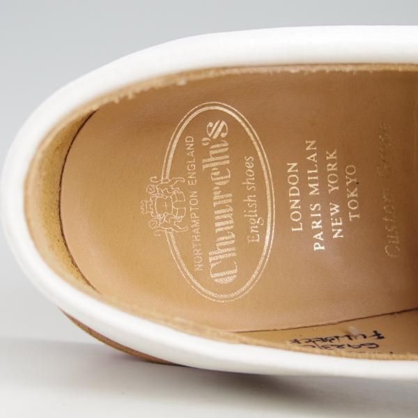 極美品★チャーチ 75F/UK7.5【シャノンと同じ103ラスト★プレーントゥ/5都市ロゴ】FULBECK/グレインレザー/白/メンズ/Church's★e632