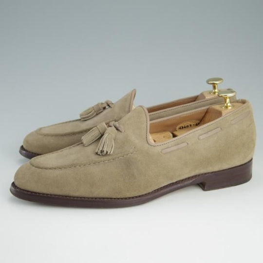 美品★(伊)サントーニ SIZE 6【上級★グッドイヤーウェルテッド製法/BEAMS F別注】タッセルローファー/メンズ/ビームス/Santoni★e637