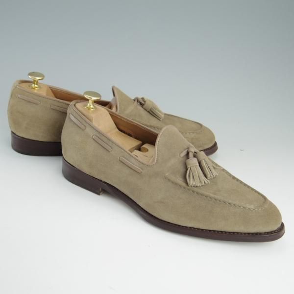 美品★(伊)サントーニ SIZE 6【上級★グッドイヤーウェルテッド製法/BEAMS F別注】タッセルローファー/メンズ/ビームス/Santoni★e637