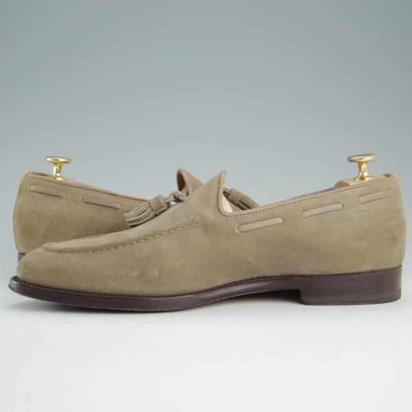 美品★(伊)サントーニ SIZE 6【上級★グッドイヤーウェルテッド製法/BEAMS F別注】タッセルローファー/メンズ/ビームス/Santoni★e637