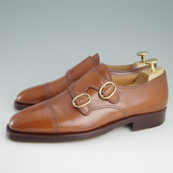 極上★(伊)ストール・マンテラッシ SIZE 6【貴重★グッドイヤーウェルテッド製法/ダブルモンク】カーフ/茶/SUTOR MANTELLASSI★e640