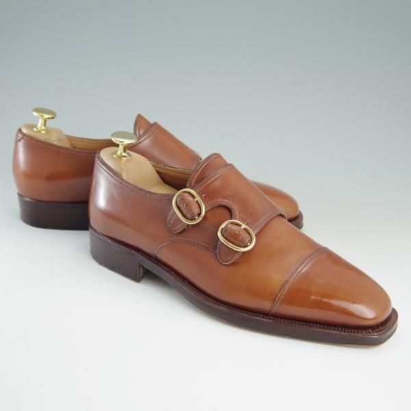 極上★(伊)ストール・マンテラッシ SIZE 6【貴重★グッドイヤーウェルテッド製法/ダブルモンク】カーフ/茶/SUTOR MANTELLASSI★e640