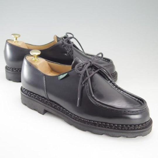未使用★パラブーツ SIZE 41.5【定価￥71,500-★GLOSS仕様のミカエル/MICHAEL】チロリアンシューズ/NOIR/黒/メンズ/Paraboot★e644