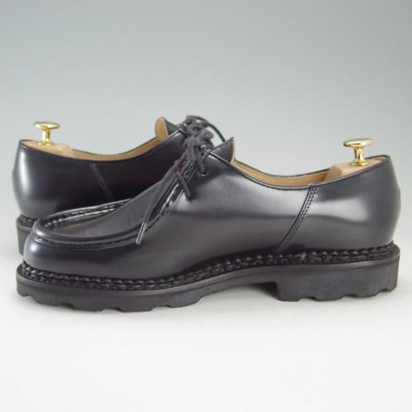 未使用★パラブーツ SIZE 41.5【定価￥71,500-★GLOSS仕様のミカエル/MICHAEL】チロリアンシューズ/NOIR/黒/メンズ/Paraboot★e644