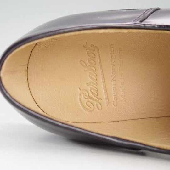 未使用★パラブーツ SIZE 41.5【定価￥71,500-★GLOSS仕様のミカエル/MICHAEL】チロリアンシューズ/NOIR/黒/メンズ/Paraboot★e644