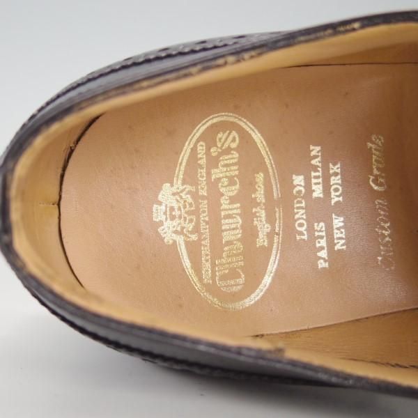 極上★チャーチ 85F/UK8.5【定価￥96,800-★チェットウィンド/CHETWYND】173ラスト/フルブローグ/カーフ/黒/メンズ/Church's★e646