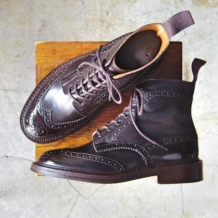 美品★トリッカーズ SIZE 7【定価￥88,000-★STOW/ストウ/5634】カントリーブーツ/エスプレッソバーニッシュ/メンズ/Tricker's★e648