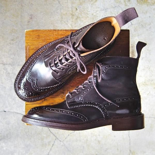 美品★トリッカーズ SIZE 7【定価￥88,000-★STOW/ストウ/5634】カントリーブーツ/エスプレッソバーニッシュ/メンズ/Tricker's★e648