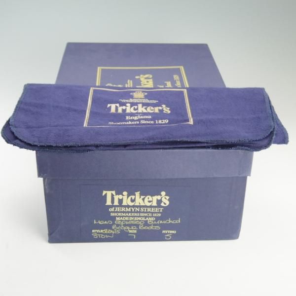 美品★トリッカーズ SIZE 7【定価￥88,000-★STOW/ストウ/5634】カントリーブーツ/エスプレッソバーニッシュ/メンズ/Tricker's★e648