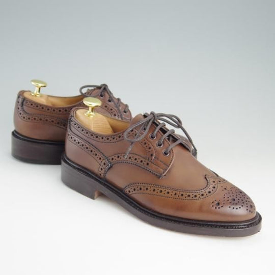 新品★トリッカーズ(レディース) SIZE 4.5【★カントリーシューズ/L6657】コーヒーバーニッシュ/フルブローグ/カーフ/短靴/Tricker's★e653