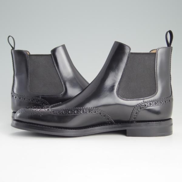 新品★チャーチ(レディース) SIZE 36【定価￥96,800-★KETSBY WG/サイドゴアブーツ】ポリッシュドバインダーカーフ/黒/Church's★e657