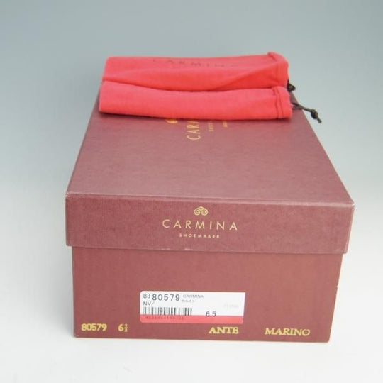 未使用★(スペイン製)カルミナ SIZE 6.5【定価￥61,600-★コインローファー/80579】GENOVAラスト/ANTE/スエード/紺/メンズ/CARMINA★e658