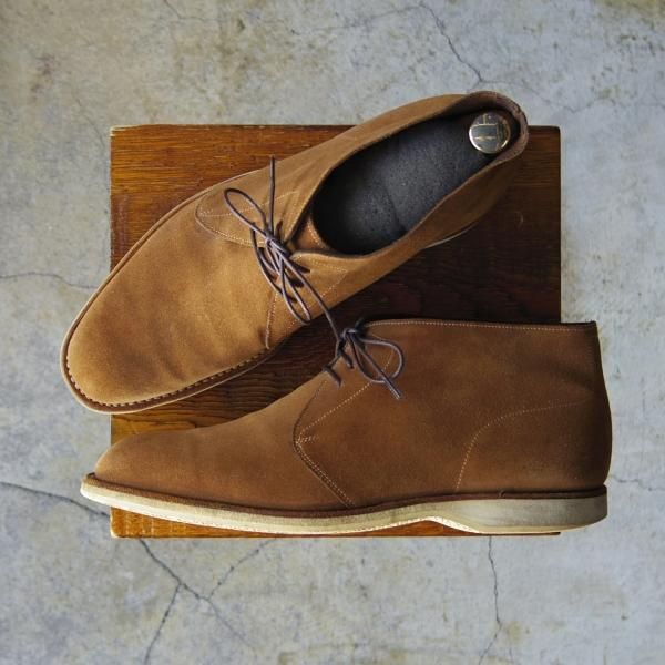 極上★ジョンロブ 8E【★チャッカブーツ】スエード/茶/メンズ/JOHN LOBB★e659