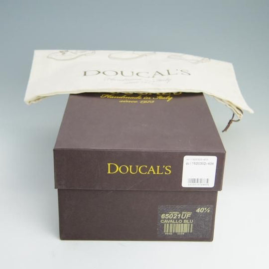 極美品★(伊)Doucal's/デュカルス SIZE 40.5【定価5万円程度★ブラックラピド製法/65021】ダブルモンク/ポリッシュレザー/黒★e660